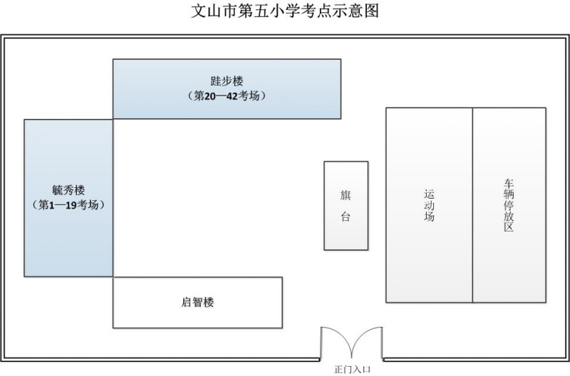 文山州2014年事業(yè)單位招聘考試考點(diǎn)示意圖