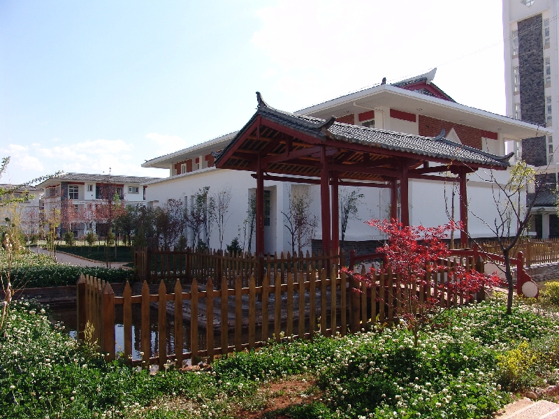 云南大學旅游文化學院——校園景觀圖(紅楓雅亭)