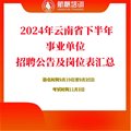 2024下半年云南事業(yè)單位招聘匯總